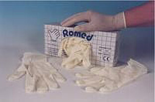 Romed Handschoen Latex Poedervrij 100ST