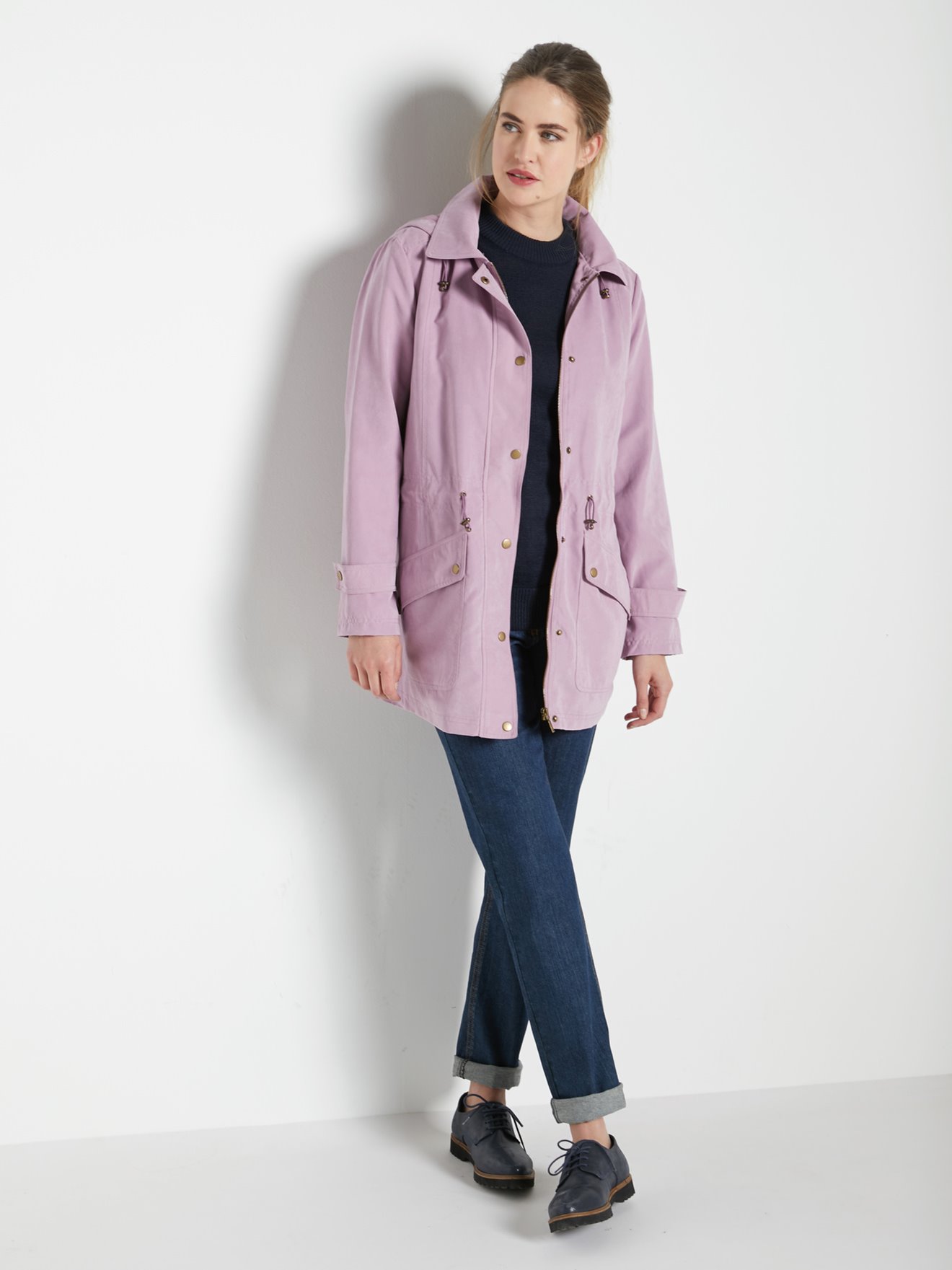 Parka déperlante à capuche amovible