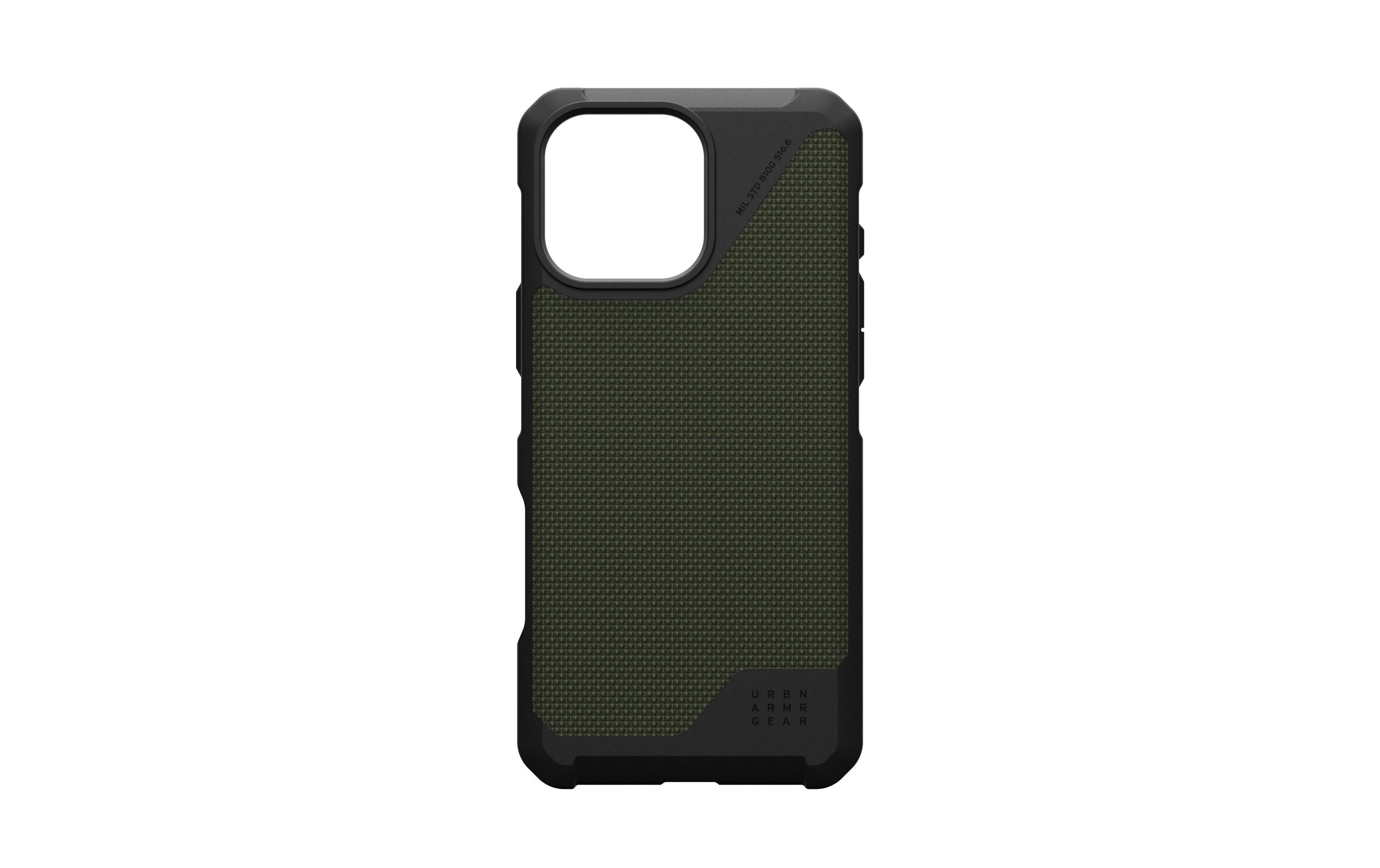 Back Cover Metropolis LT iPhone 16 Pro Max Kevlar OliveSchutzhülle für das Apple iPhone 16 Pro Max