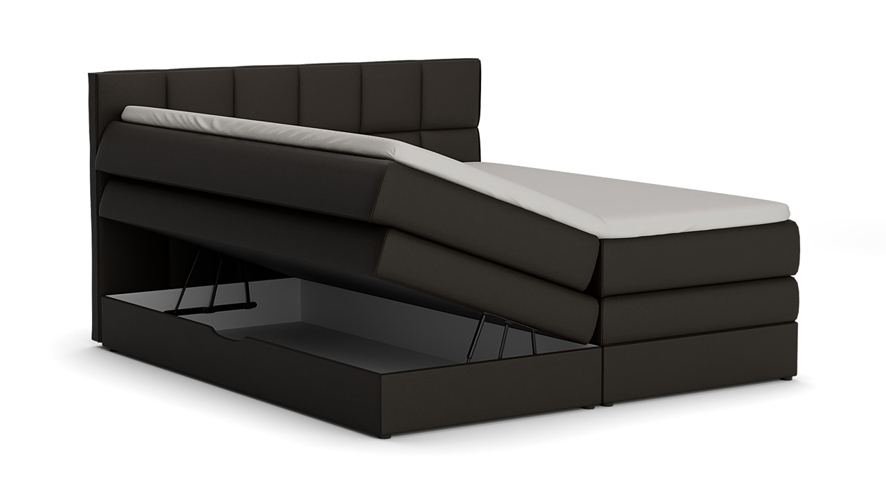 Opbergboxspring Jade - Matte leather onyx
