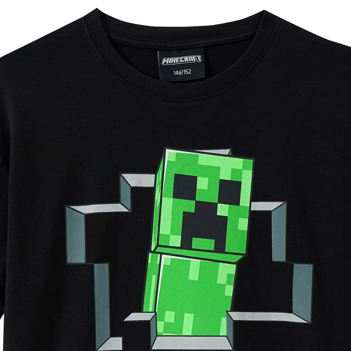 Yigga Minecraft T-Shirt mit Print schwarz