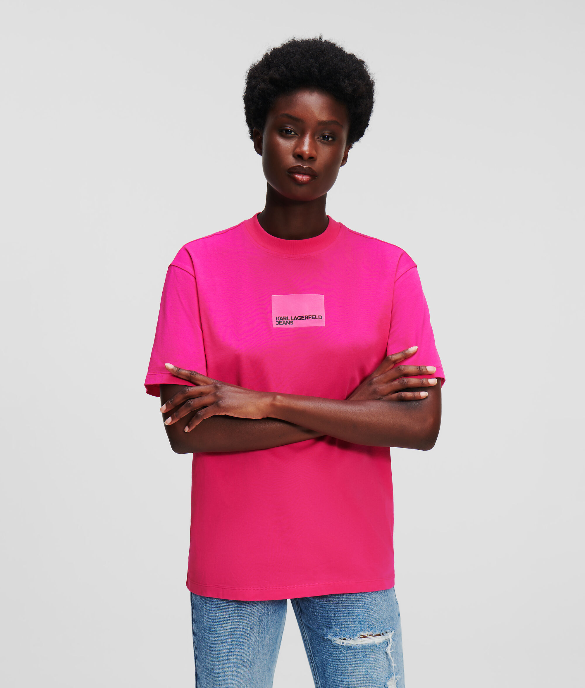 T-SHIRT À LOGO KLJ ENCADRÉ