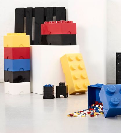 LEGO? Storage Opbevaringsboks - 4 Knopper - 25x25x18 - Blå