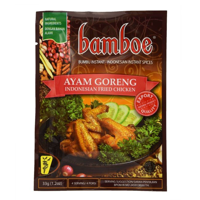 Bamboe Bumbu Ayam Goreng Gefrituurde Kip Kruiden 33g