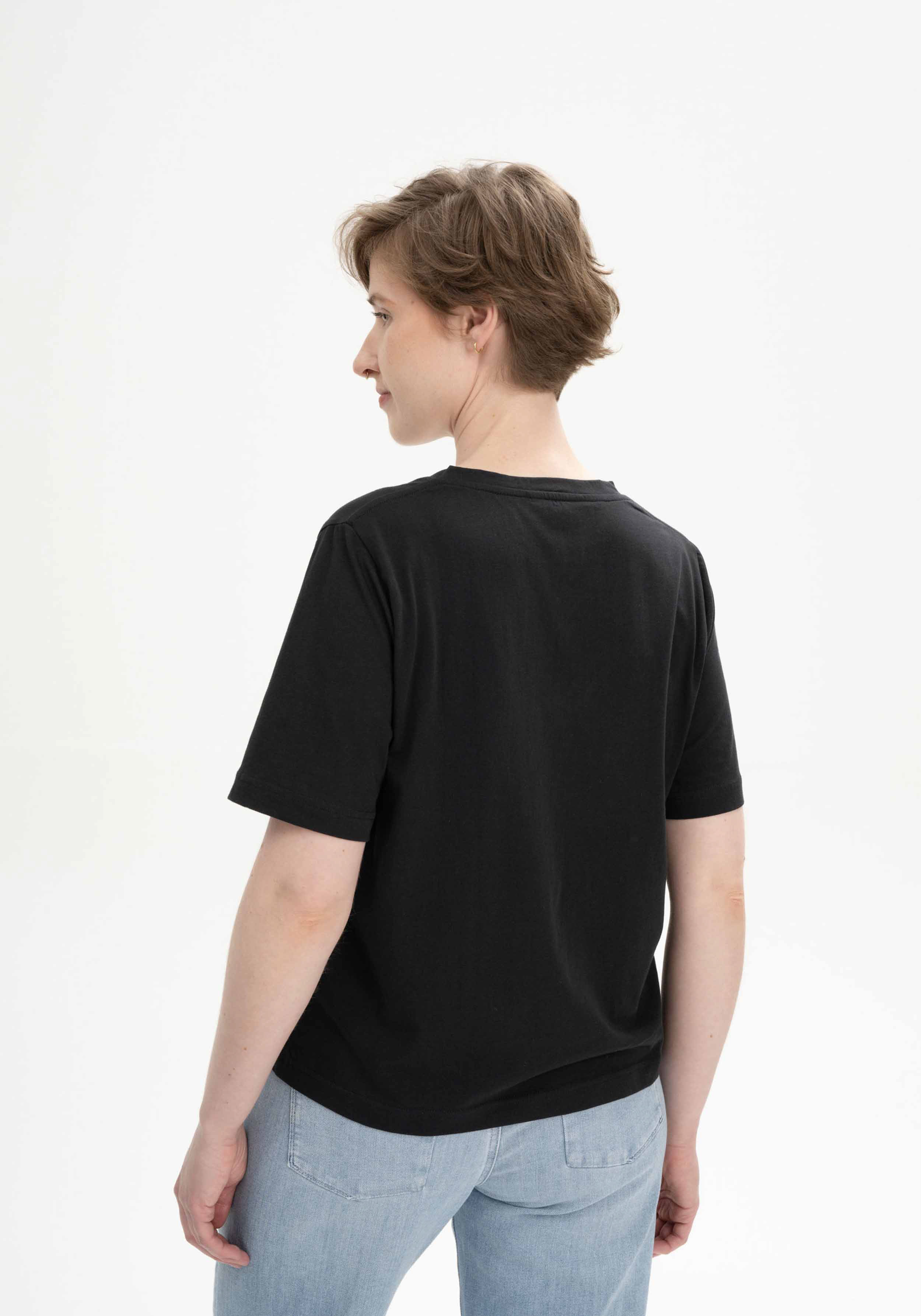 Mela T-Shirt Ankita V-Neck Schwarz