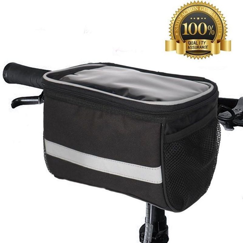Stuurtas Fiets - Zwart - Afneembare Fietstas Stuur met Smartphone Houder - Waterproof - 3,5 Liter