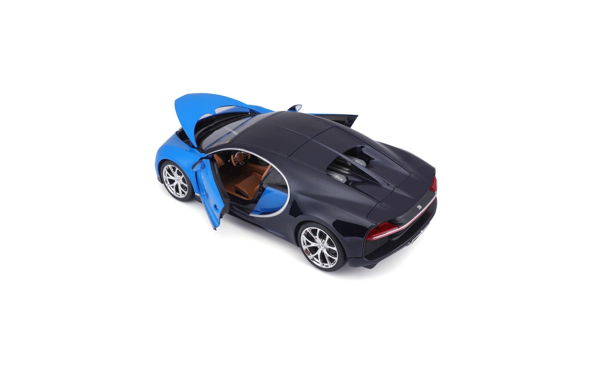 Bugatti Chiron Blau 1:18Sammlermodell im Massstab 1:18