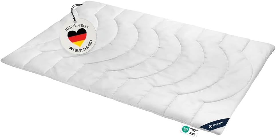 warme Comfort Winter Bettdecke Duo | Steppbettdecke | Microfaser allergikerfreundlich | Ökotex 100 | waschbar bis 60 Grad | 135 x 200 cm, weiß