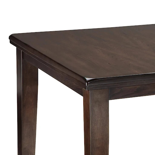 Mesa de jantar extensível, marrom escuro, madeira