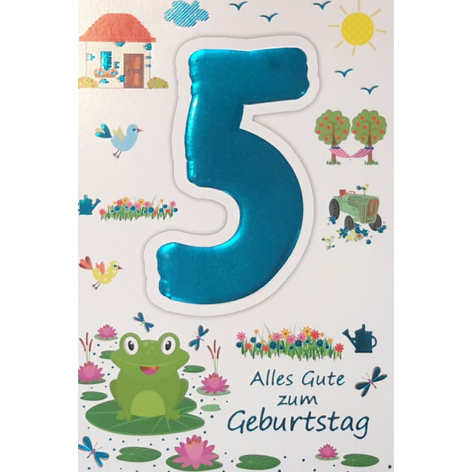 Zahlengeburtstagskarte 5. Geburtstag