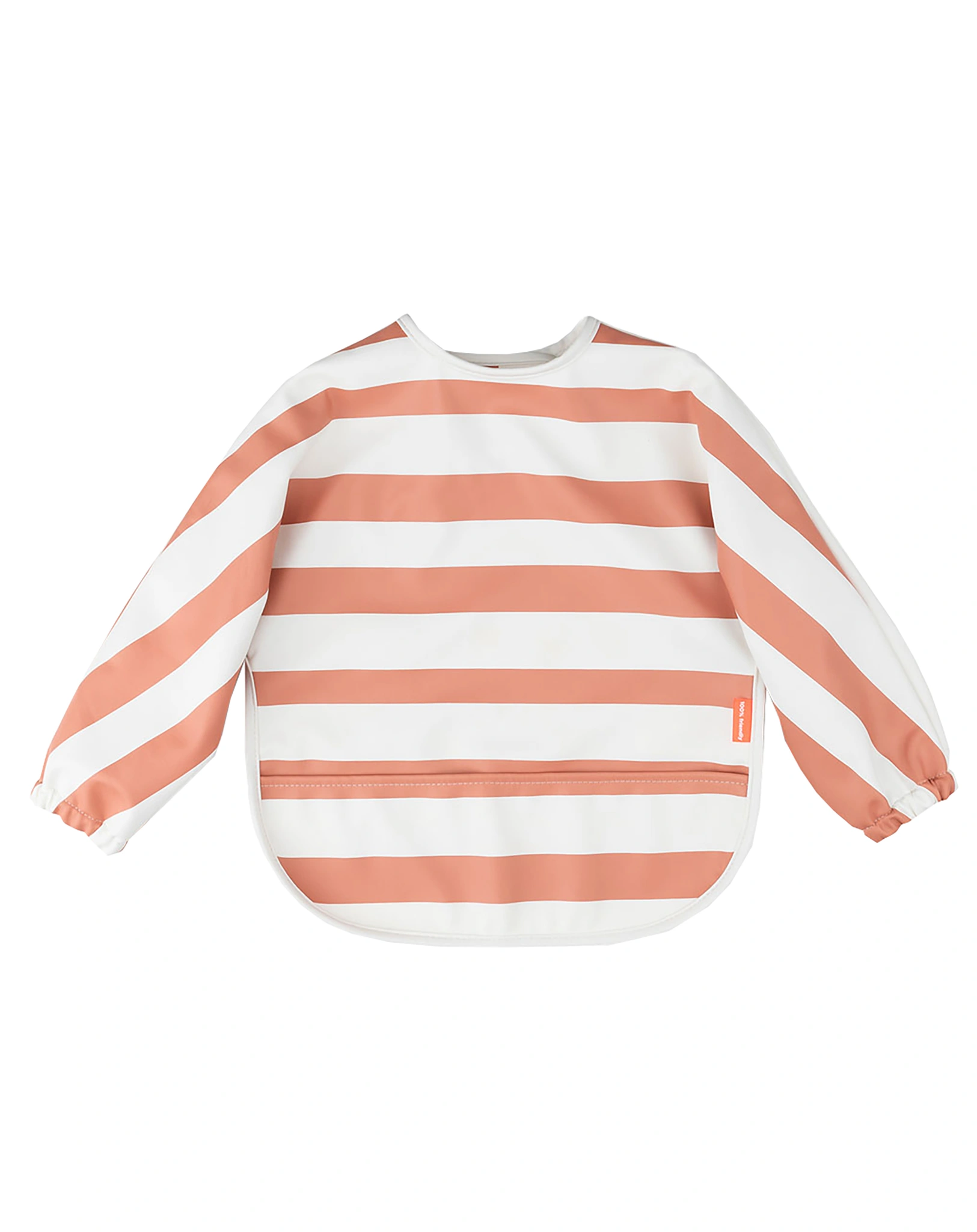 Ärmellätzchen STRIPES mit Auffangschale in papaya