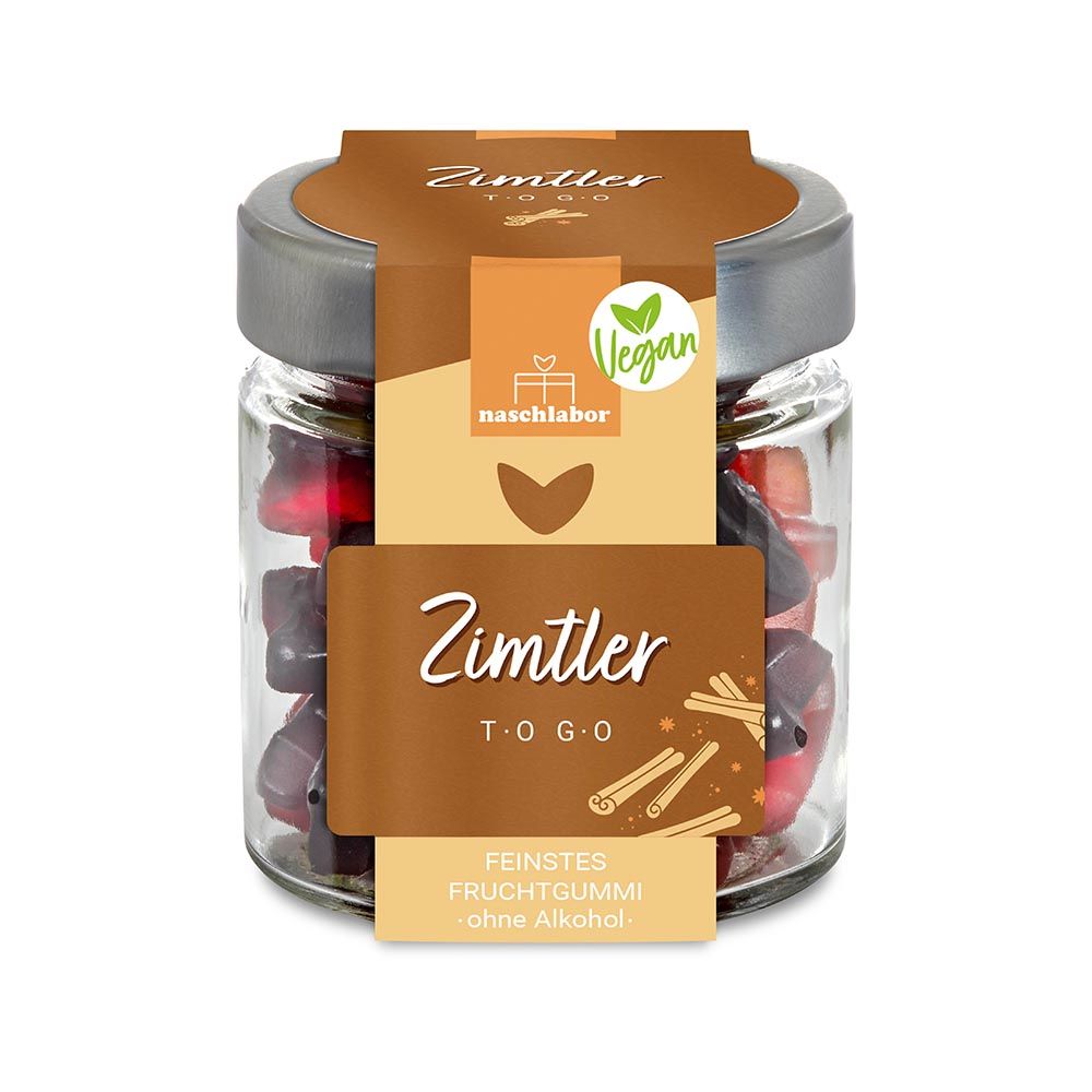 naschlabor Vegan Zimtler To Go Fruchtgummi im Geschenkglas