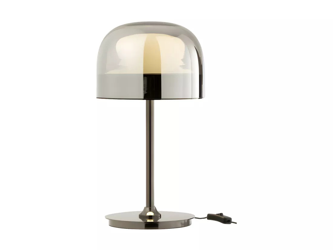 Lampe De Table Topja Verre/Metal Argent - L 24 x l 24 x H 44,5 cm