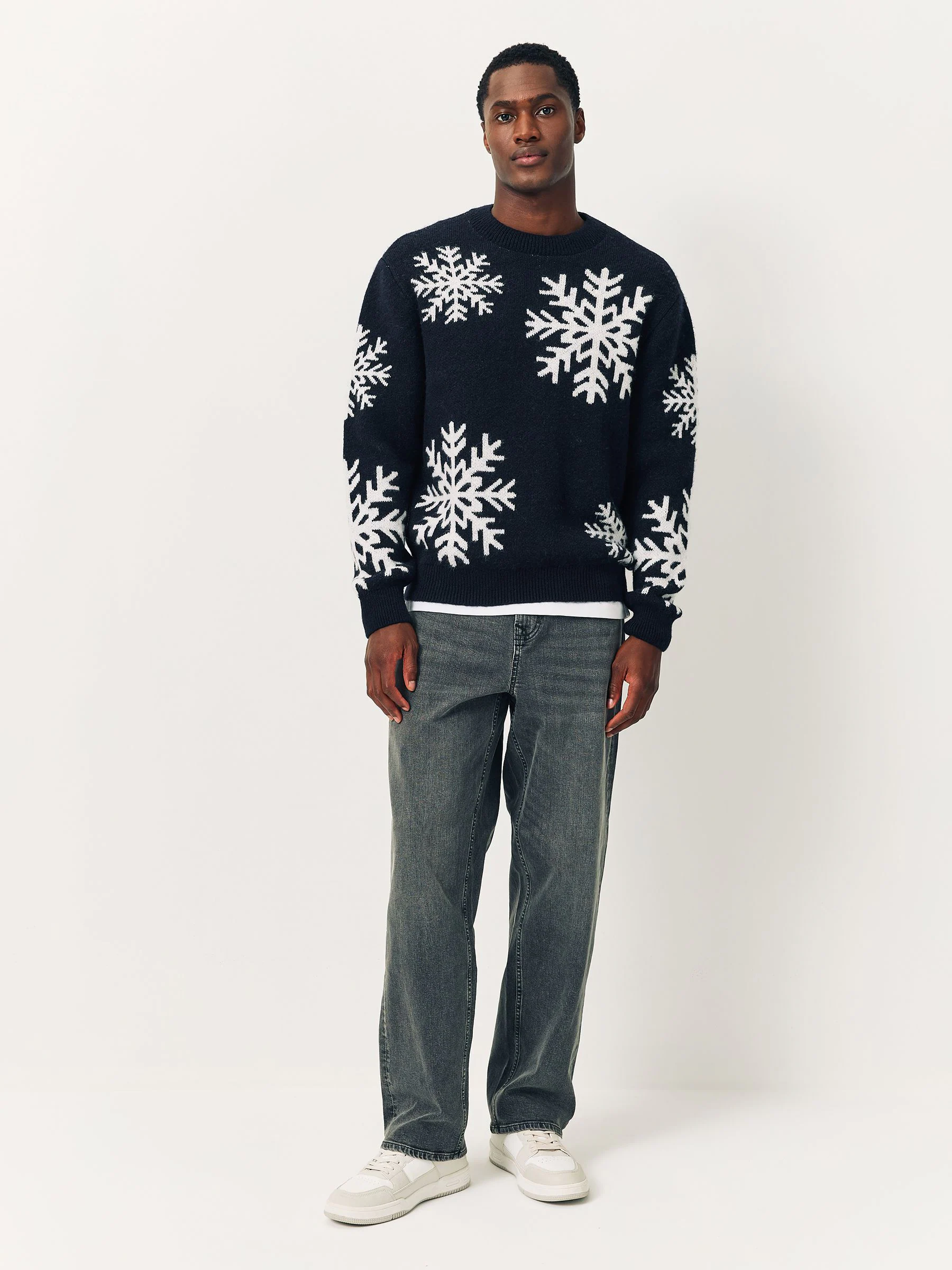 Lipsy Christmas Crew Neck Snowflake Family Knitted Jumper