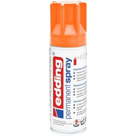 edding 5200 Permanent Spray Premium-Acryllack, seidenmatt, 200ml, neon orange
