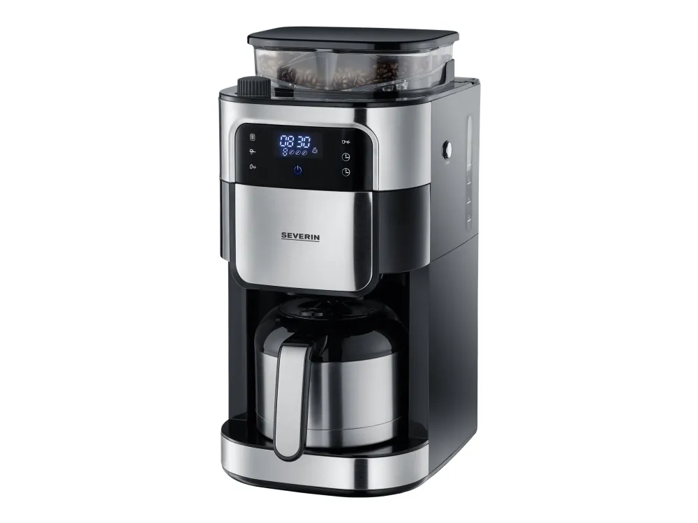 SEVERIN KA 4814 - Kaffemaskine - 8 kopper - børstet rustfrit stål/sort