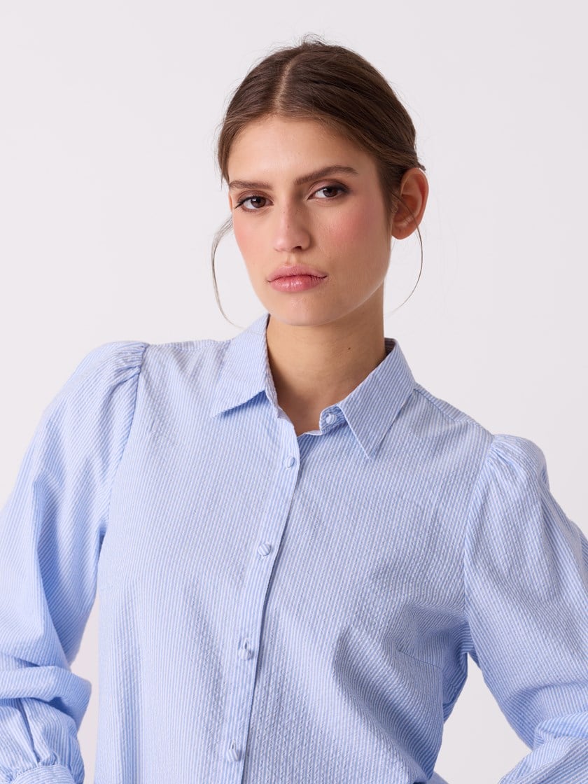 Pippa bluse Chambray Blue