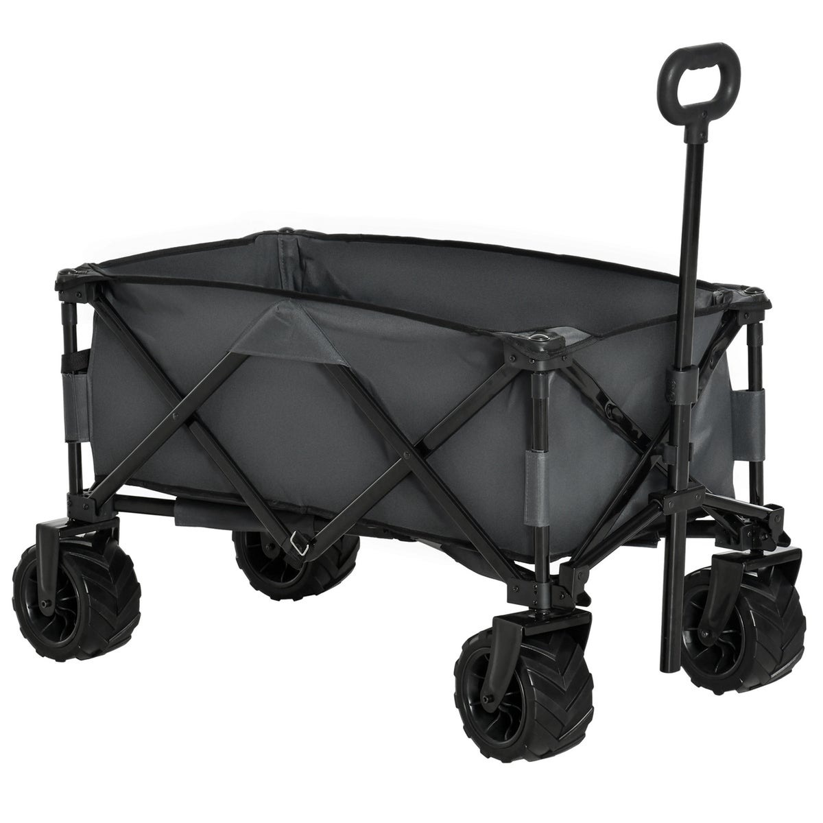 Outsunny handkar, 108L x 55B x 61-91H cm, metaal, Oxford stof, grijs