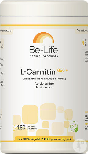Be-Life L-Carnitin 650+ Pot 180 Gélules Acido-Résistantes