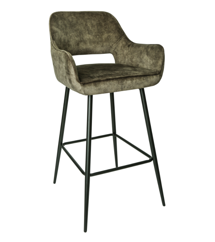 Barstoel Pim Velvet Groen M