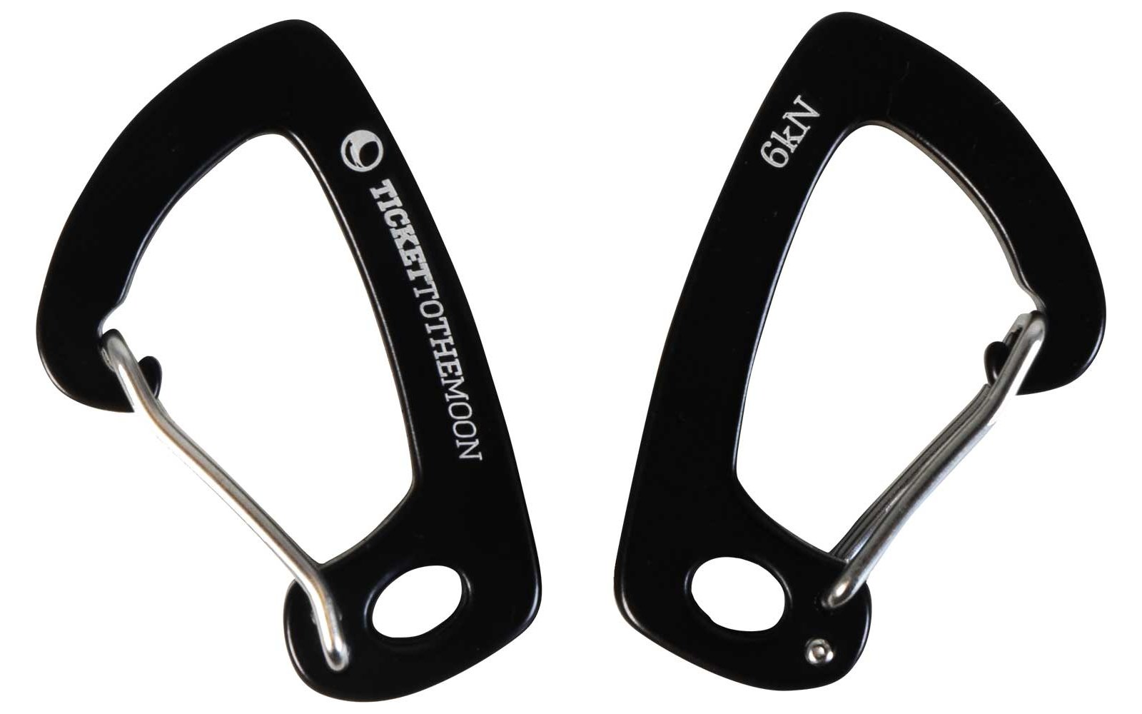Ticket To The Moon 6kN Aluminium Karabiner für Ausrüstung und leichte Hängematte 2 Stück