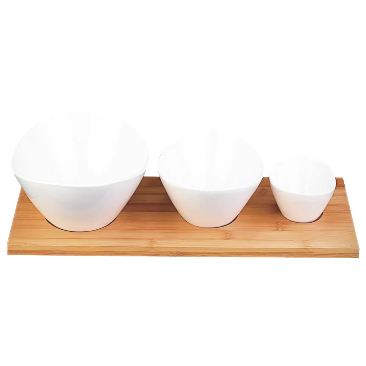 Appetizer Set 4- teilig Lunasol Basic Bamboo braun,weiss