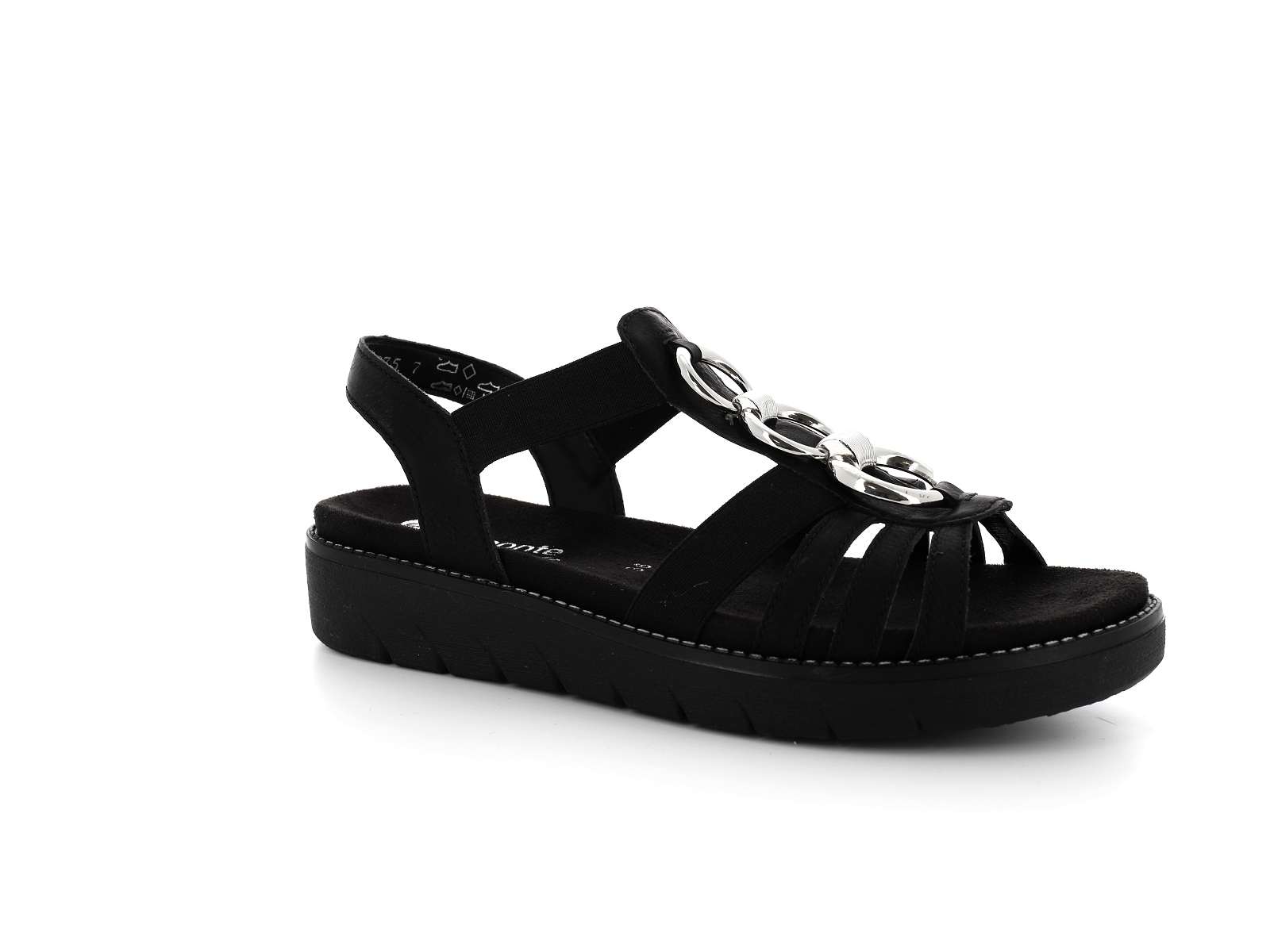 Remonte-D2073 Matières combinées Noir