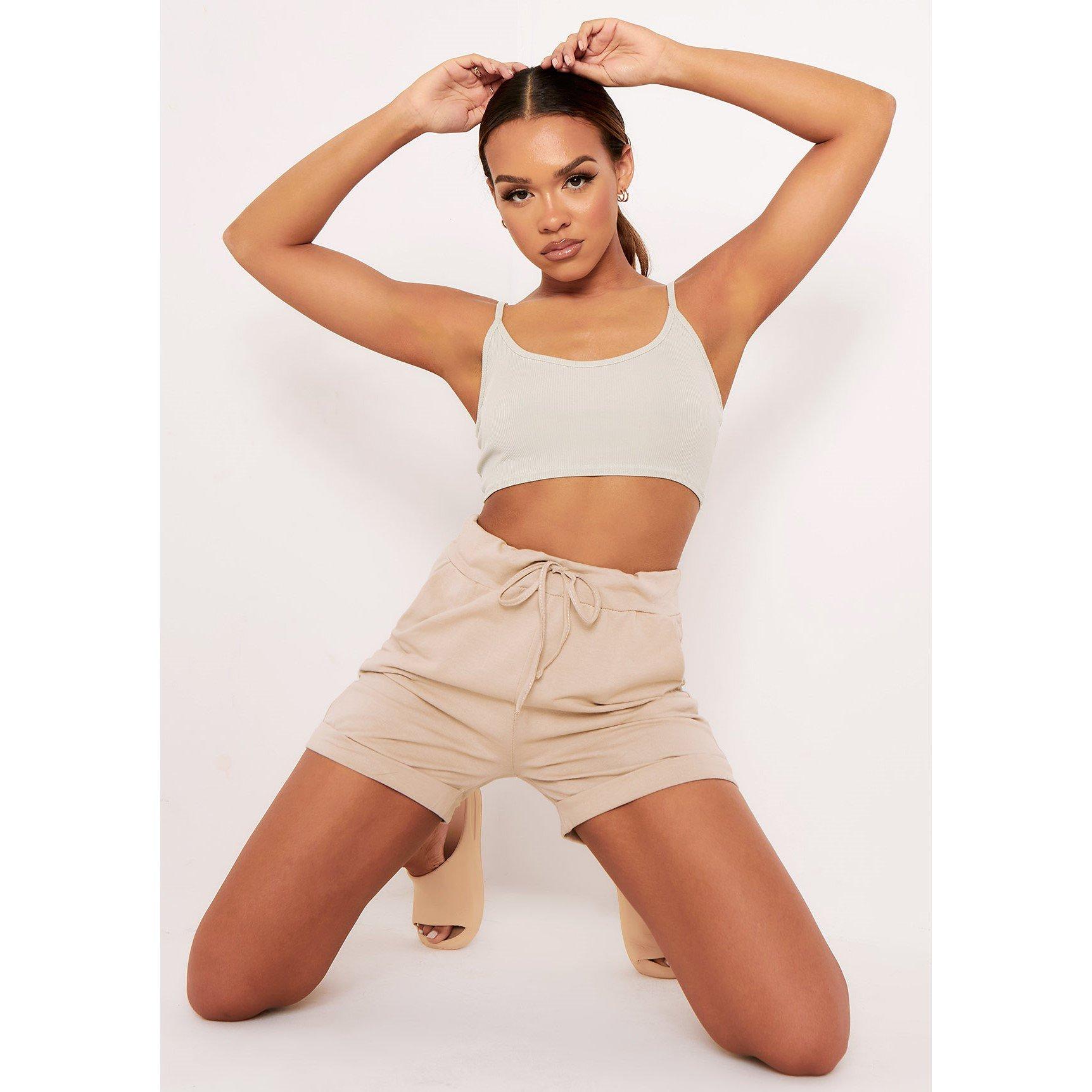Missy Empire Cuffed Jersey Casual Shorts