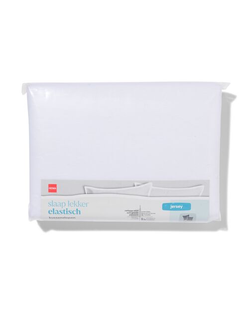 2 taies d’oreiller jersey 60x70 blanc