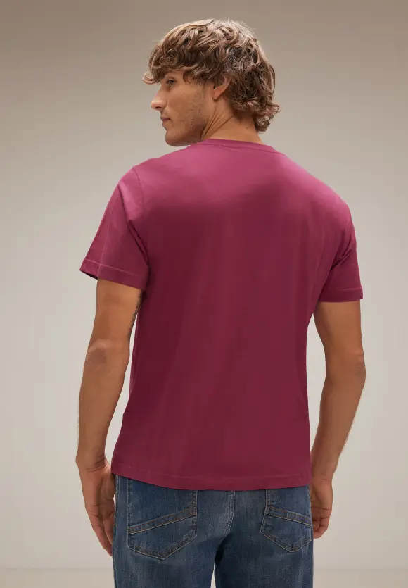 Arctic Sky Foto T-Shirt - sangria red