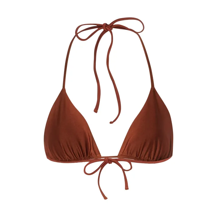 Alma Deia Haut de Maillot de Bain Triangle Réversible | Cuivre