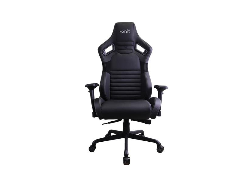 onit Gaming-Stuhl Premium Schwarz/Grau Ergonomischer Stuhl für lange Gaming-Sessions und Arbeitstage