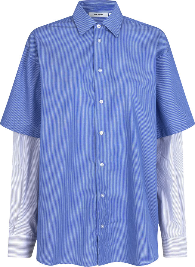 Oval Square Fame LS Shirt Blue pinstripe