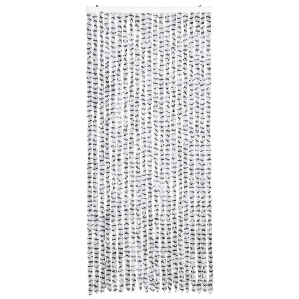 vidaXL - Deurgordijn - Grijs - Polypropyleen - 90 x 220 cm