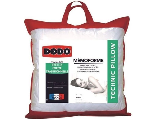 DODO - Oreiller carré Oreiller a mémoire de forme memoforme - 60 x 60 cm