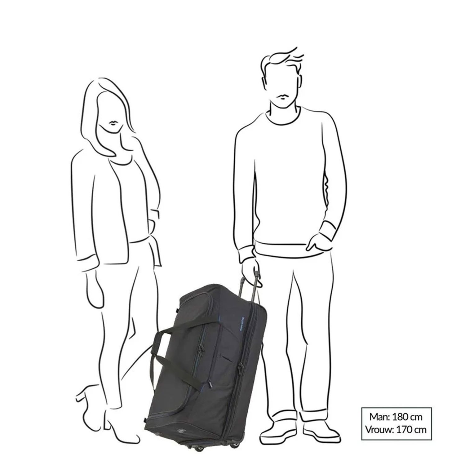 Travelite Basics Wheeled Duffle. Exp. 78cm black