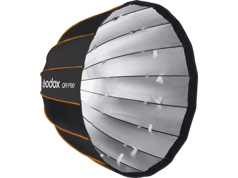 Godox Softbox QR-P90 Schnellmontiert Parabolisch Parabolische Softbox mit 90 cm Durchmesser und Schnellverschluss-System