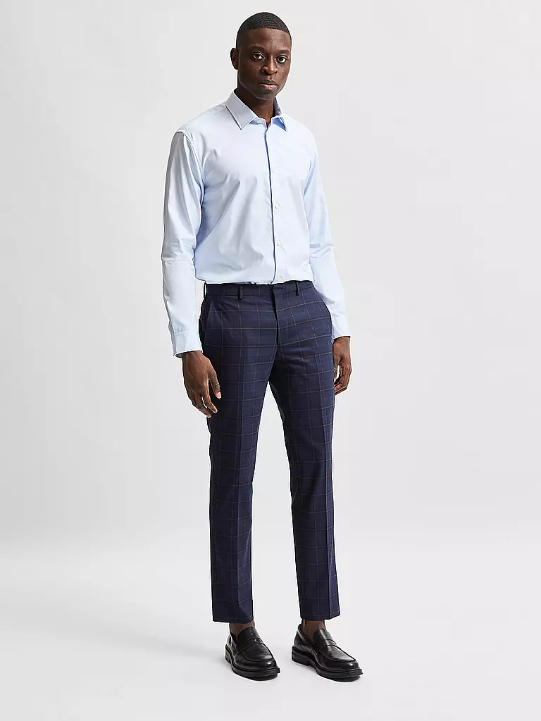 SELECTED Hemd Slim Fit SLHSLIMETHAN blau