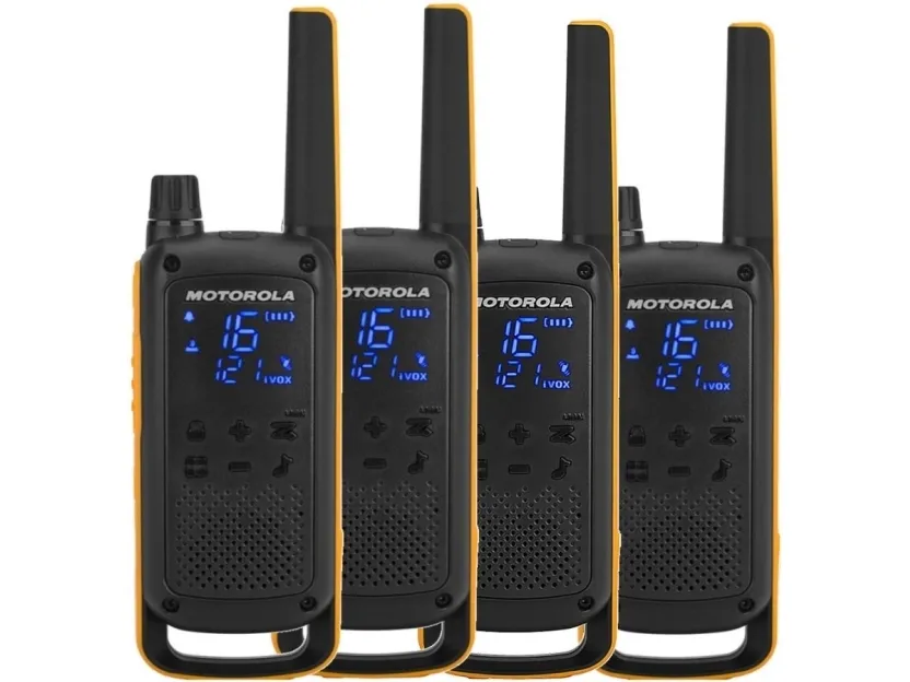 Motorola Talkabout T82 Extreme - Quad Pack - transportabel - tovejs radio - PMR - 446 MHz - 16 kanaler - sort, gul (pakke med 4)