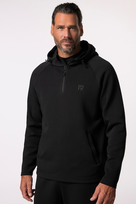 JAY-PI Sweat-Troyer, Fitness, Kapuze, Zippkragen, bis 7 XL