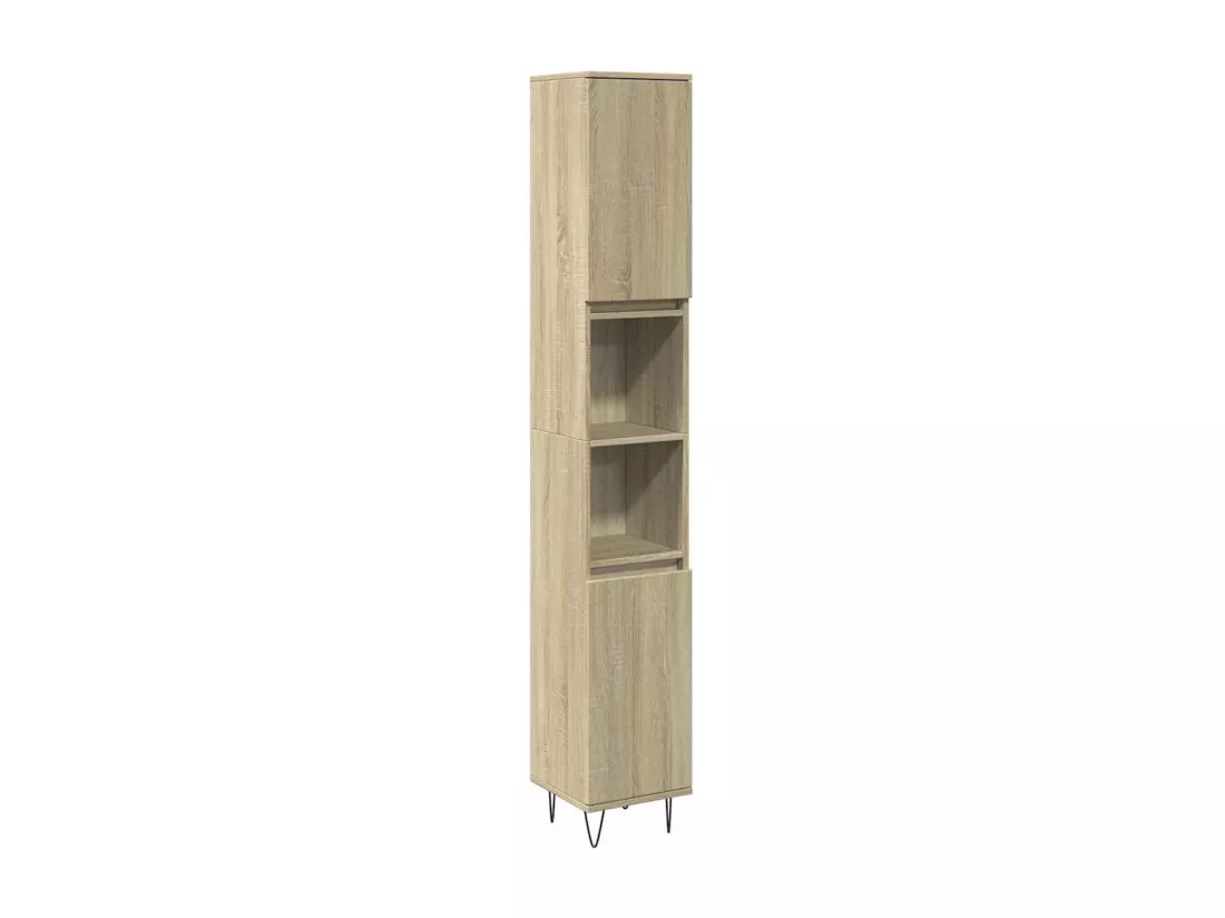 Ensemble de meubles de salle de bain 3 pcs chêne sonoma