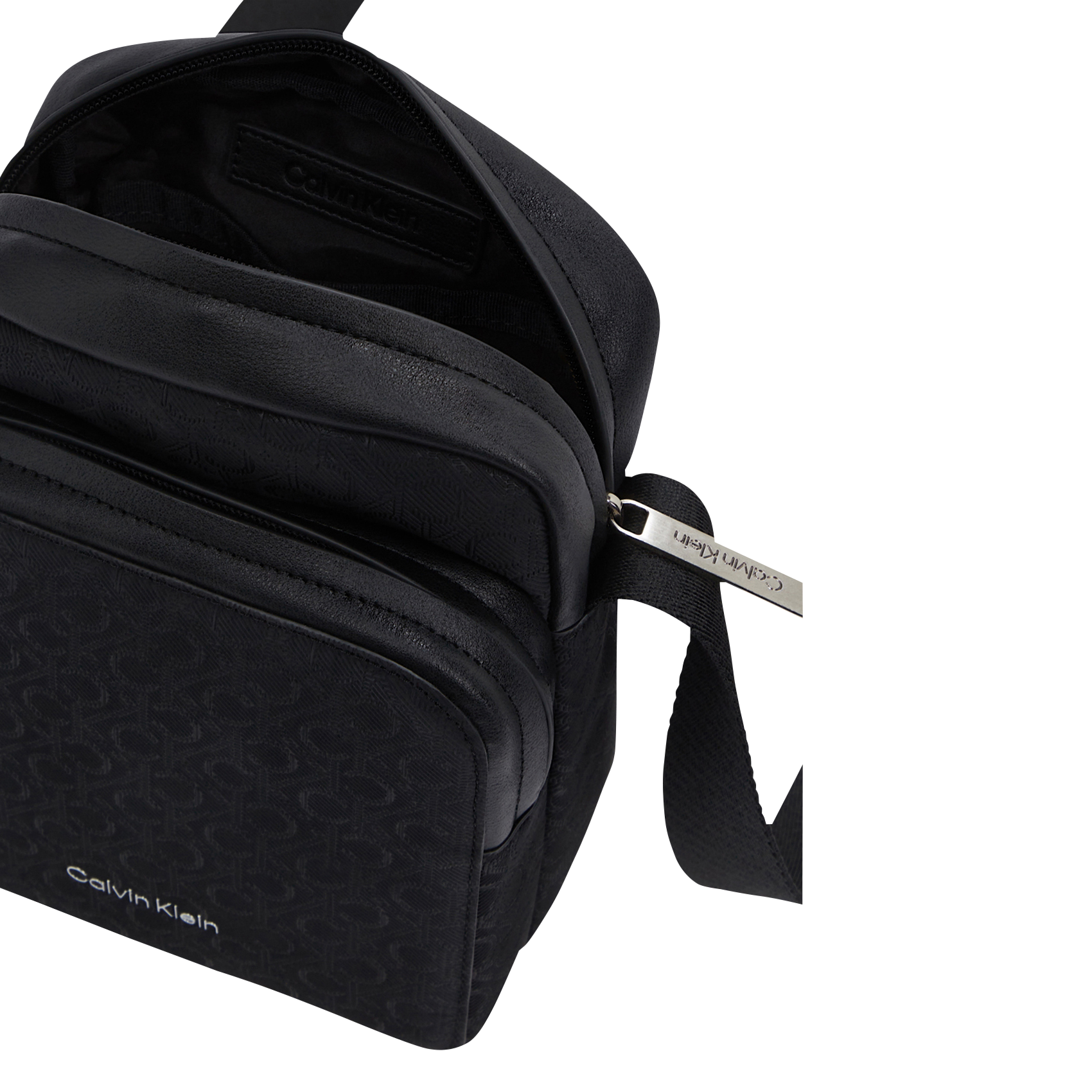 Sac bandoulière à logo| Noir