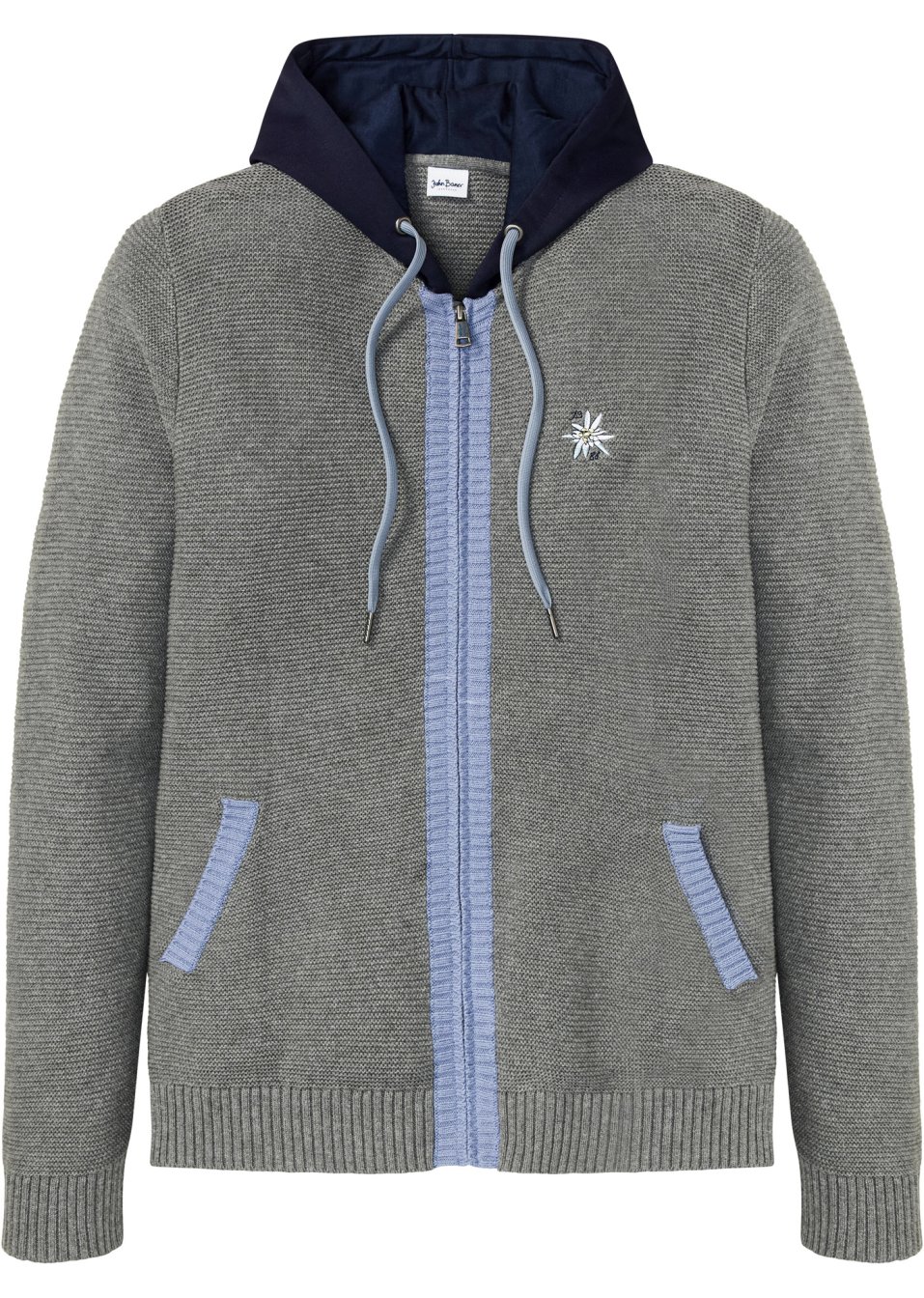 Gilet en maille à capuche