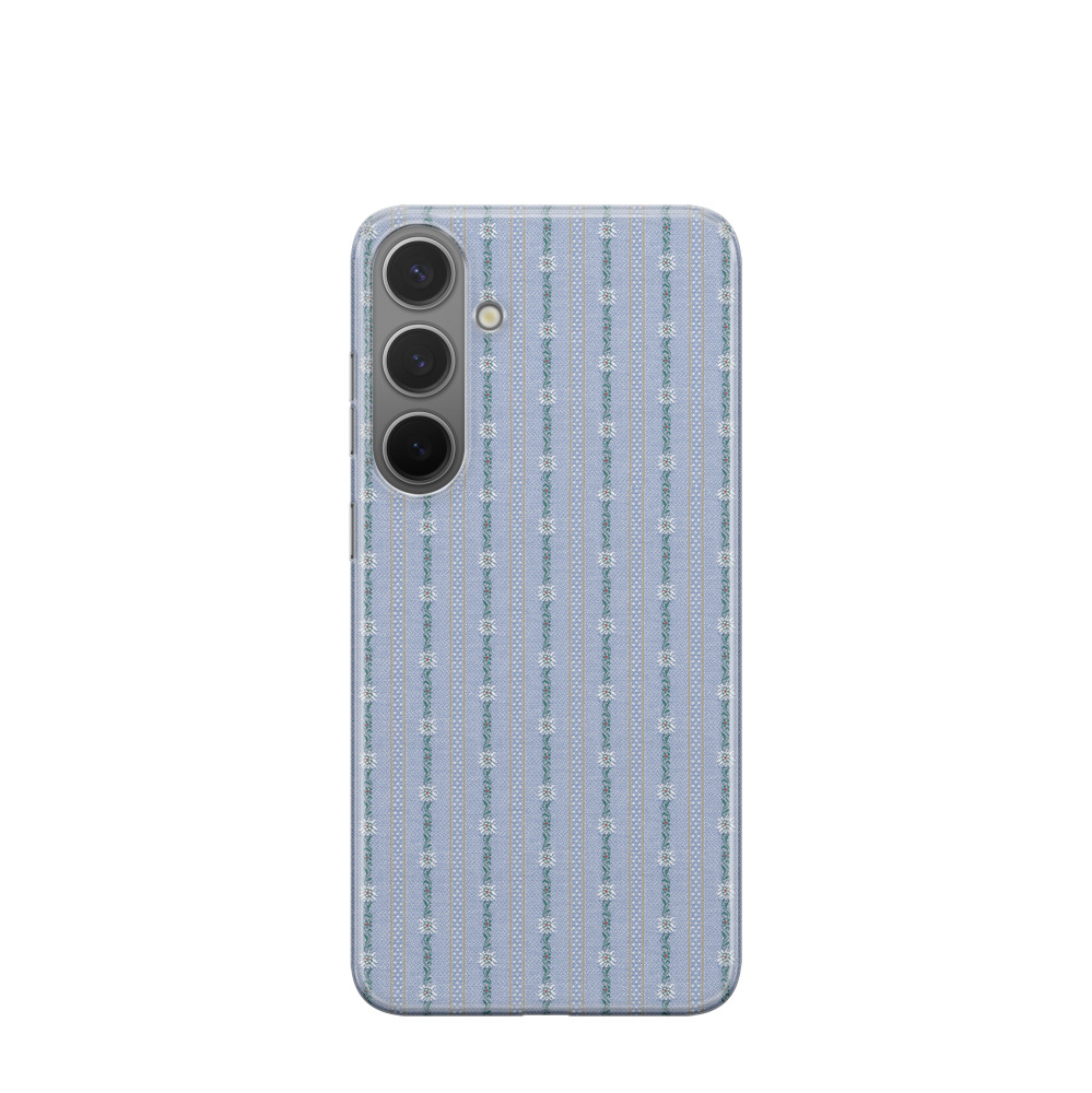 Samsung Galaxy S24 Plus Gummi Hülle Edelweiss Schwinger Design - Transparent