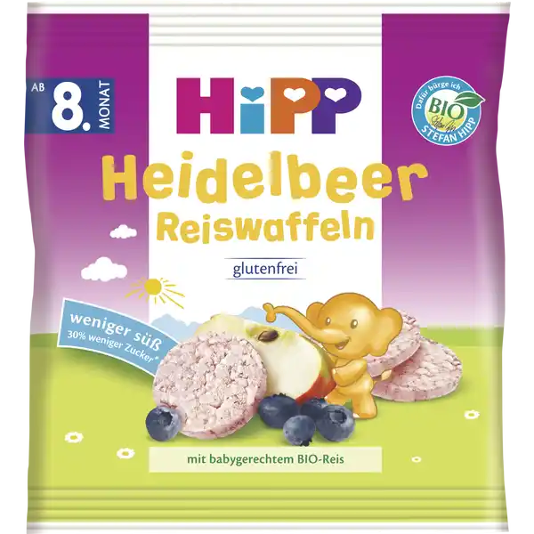 Bio Heidelbeer Reiswaffeln, ab 8. Monat