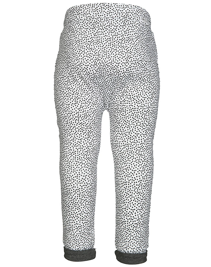 Jersey-Hose LOOSE KIRSTEN – DOTS in weiß
