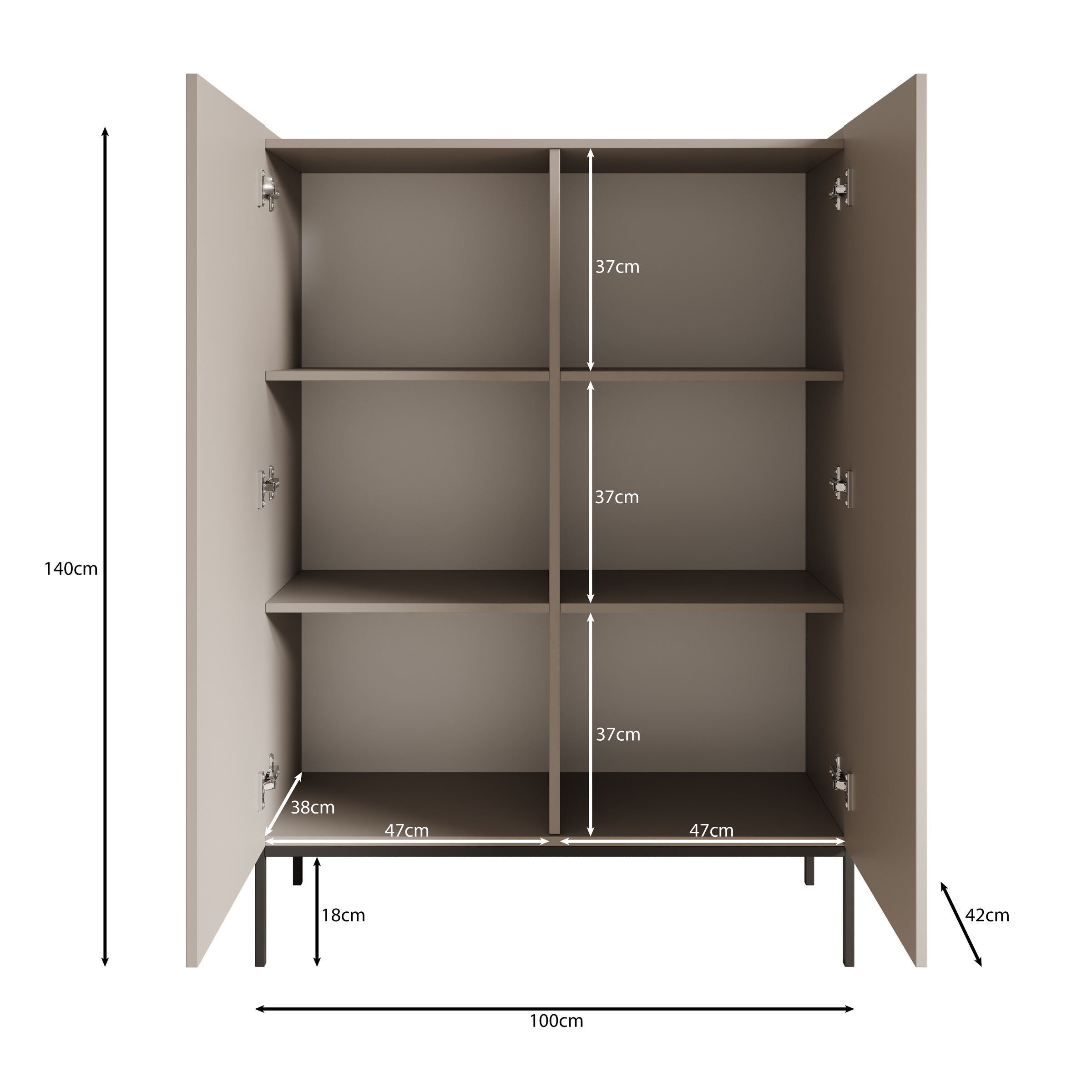 Meubella - Capri - Dressoir - Eiken - 100 cm