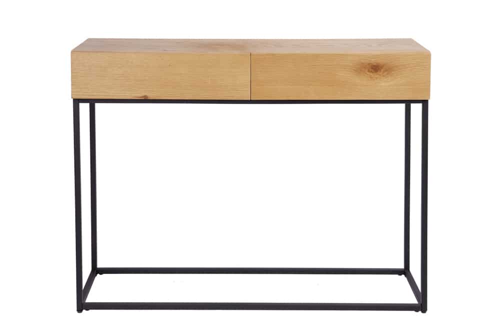 Industrial Konsolentisch ELEMENTS 100cm Eichen Optik Laptoptisch mit Schubladen