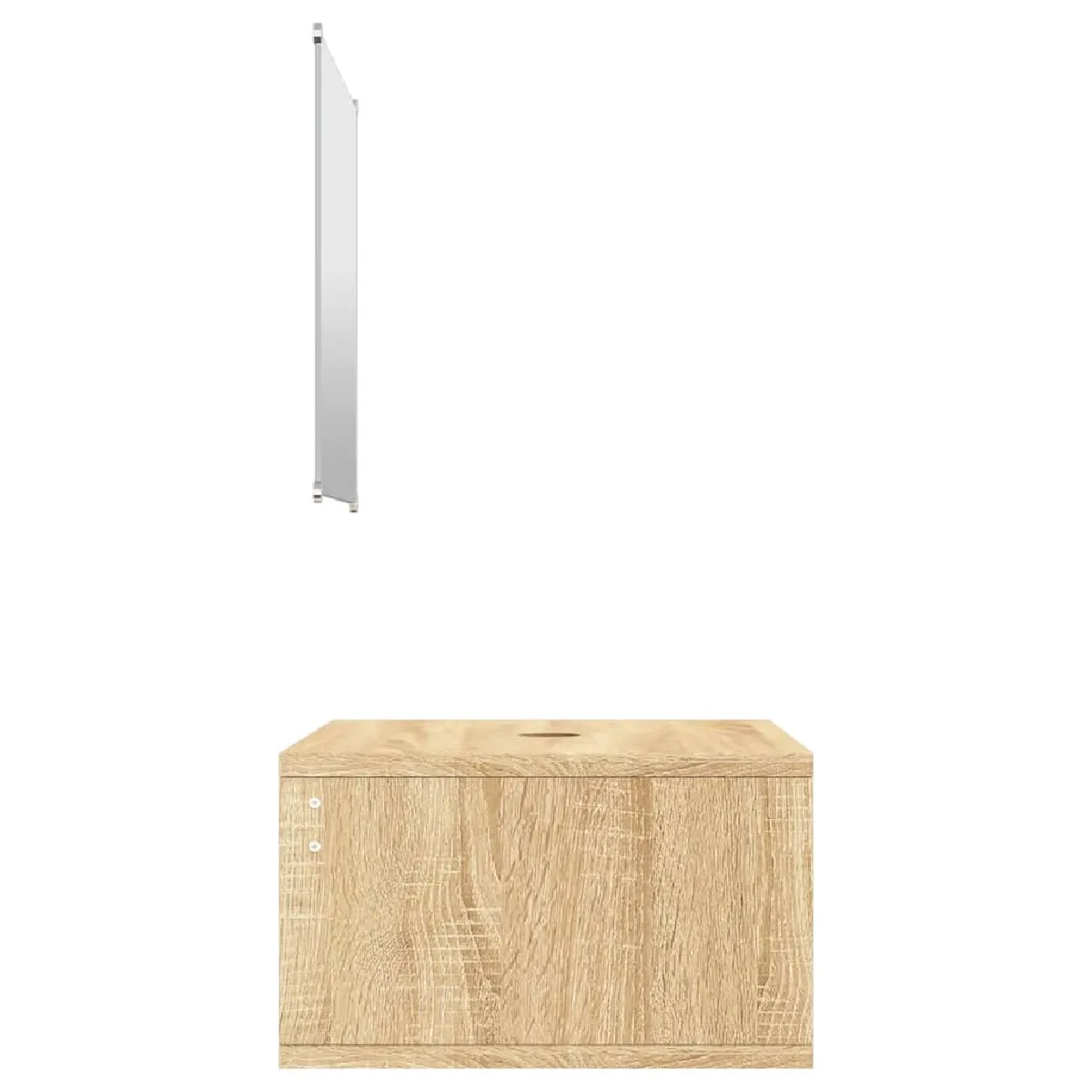 vidaXL Salle de bain 2 pcs chêne bois d'ingénierie