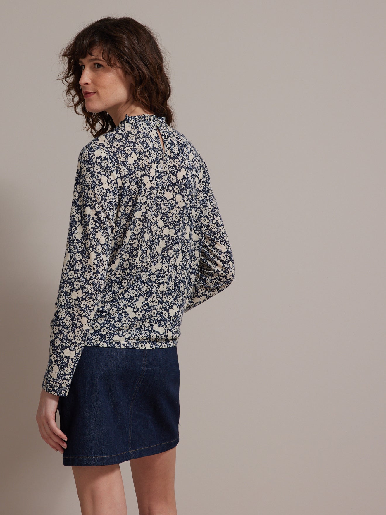 T-shirt imprimé femme lin et viscose
